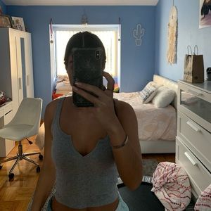 Cute grey brandy Melville tank top crop